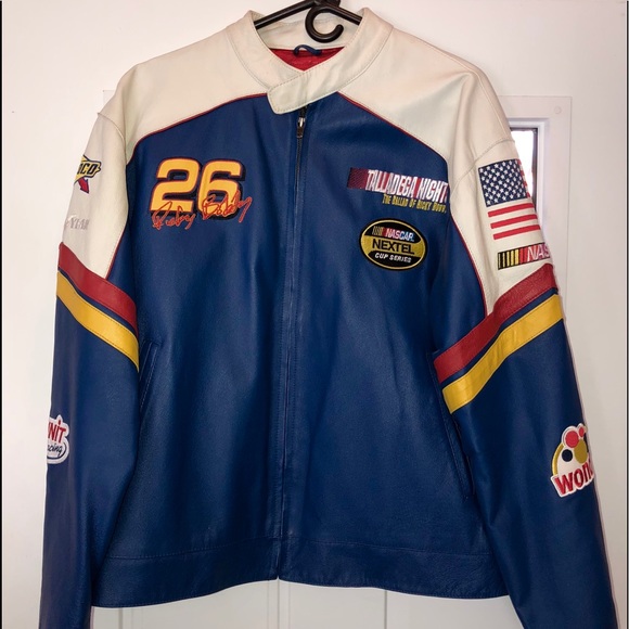 Mens Leather Ricky Bobby Jacket 